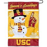 USC Trojans Holiday Winter Snow Garden Banner Flag