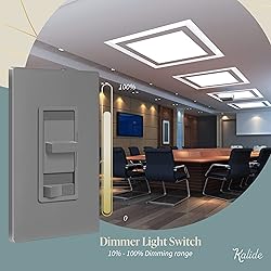 TOPGREENER Kalide 0-10V Dimmer Light Switch, LED