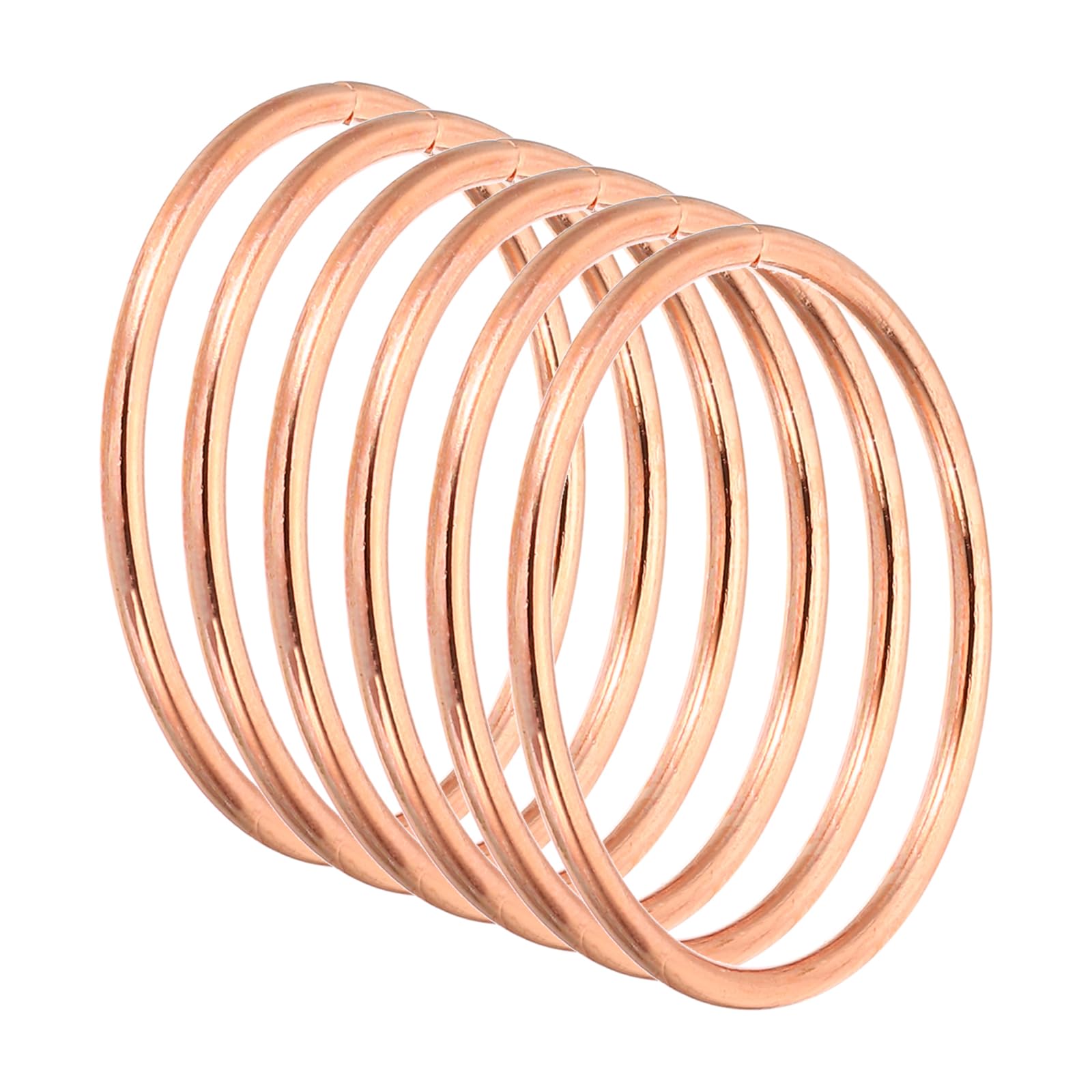 Photo 1 of PATIKIL 2 Inch Dream Catcher Rings, 6 Pcs Metal Macrame Wreath Floral Round Ring Hoop for Christmas Decor Home Car DIY Craft Wedding Wall Hanging Decorations, Rose Gold