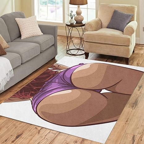 Semtomn Area Rug 3 X 5 Butt Sexy Woman Booty White Twerk Ass