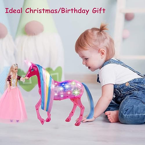 BETTINA Big Magical Lights Unicorn with Colorful Lights&Sounds
