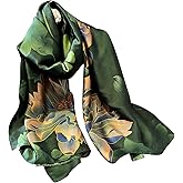 NUWEERIR Womens 100% Large Mulberry Silk Scarf Long Satin Scarf Fashion Lightweight Wraps