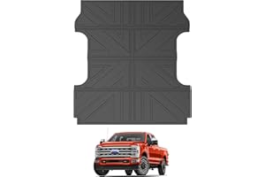 HUYINPJ Truck Bed Mat Compatible with 2017-2024 Ford F250 F350 F450 6.8 FT Truck Bed Liner Cargo Mats TPE Cargo Liner Replacement for Ford F250 F350 Accessories(6.8FT Bed Mat)