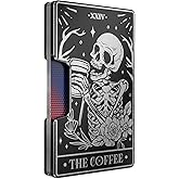 Freja Svendsen Engraved Aluminum Wallet for Men - Slim Money Clip & Card Holder with Engraved Finish. Enhanced RFID Blocking, Compact, Unique & Minimalist Wallets