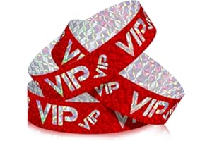 Teling 500 Pack VIP Plastic Wristbands Party Wristbands for Events VIP Custom Wristbands Plastic Bracelets Wristbands Waterproof Wrist Bands Arm Bands for Events Concerts