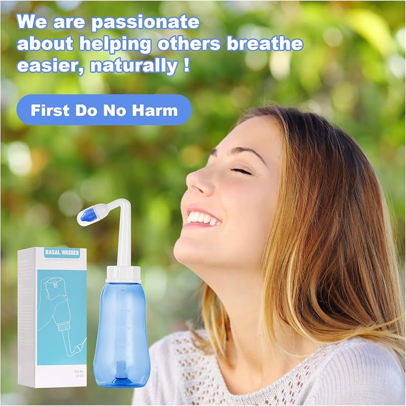 Kit Lavage de Nez-Sinus Rinse Kit, Douche Nasale pour adultes enfants