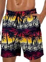 Men's Swim Trunks Quick Dry Hawaiian Board Shorts