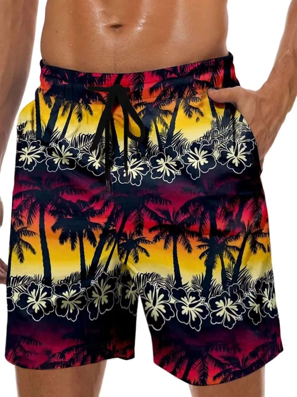 Men's Swim Trunks Quick Dry Hawaiian Board Shorts