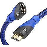 Amazon Com High Speed Hdmi Extension Cable 3 Feet 2 Pack Male To Female 4k Hdmi Extender 3ft Electronics