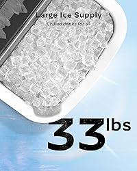 Nugget Ice Maker Countertop - 33lbs/24H, Silonn