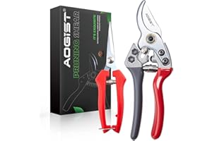 2 Pack Pruning Shears Set, Garden Shears 7.5" Garden Clippers Plant Scissors Professional Bypass Pruner Tree Branch Cutter Pl