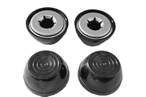 Quadrapoint Hub Cap for Popular Red Wagon Brand Plastic & Folding Wagons 7/16" Black (NOT for Wood or Steel Wagons) (Black)
