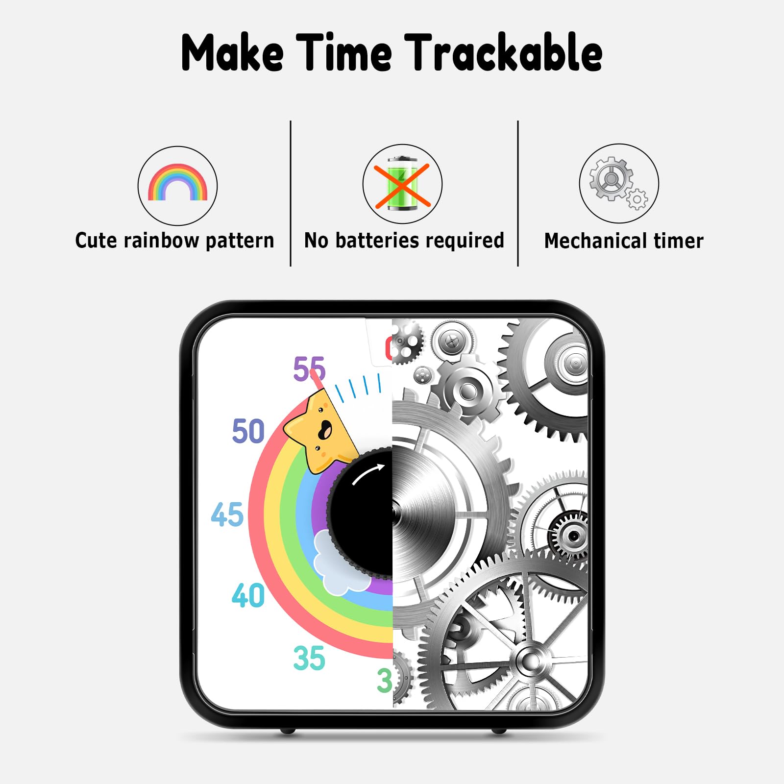 Mua Secura 60-Minute Visual Timer, 7.5 Inch Magnetic Rainbow Countdown ...