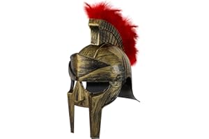 Servllcell Medieval Roman Knight Helmet,Plastic Greek Spartan Gladiator Helmet Medieval Costume Accessories,Halloween Hat