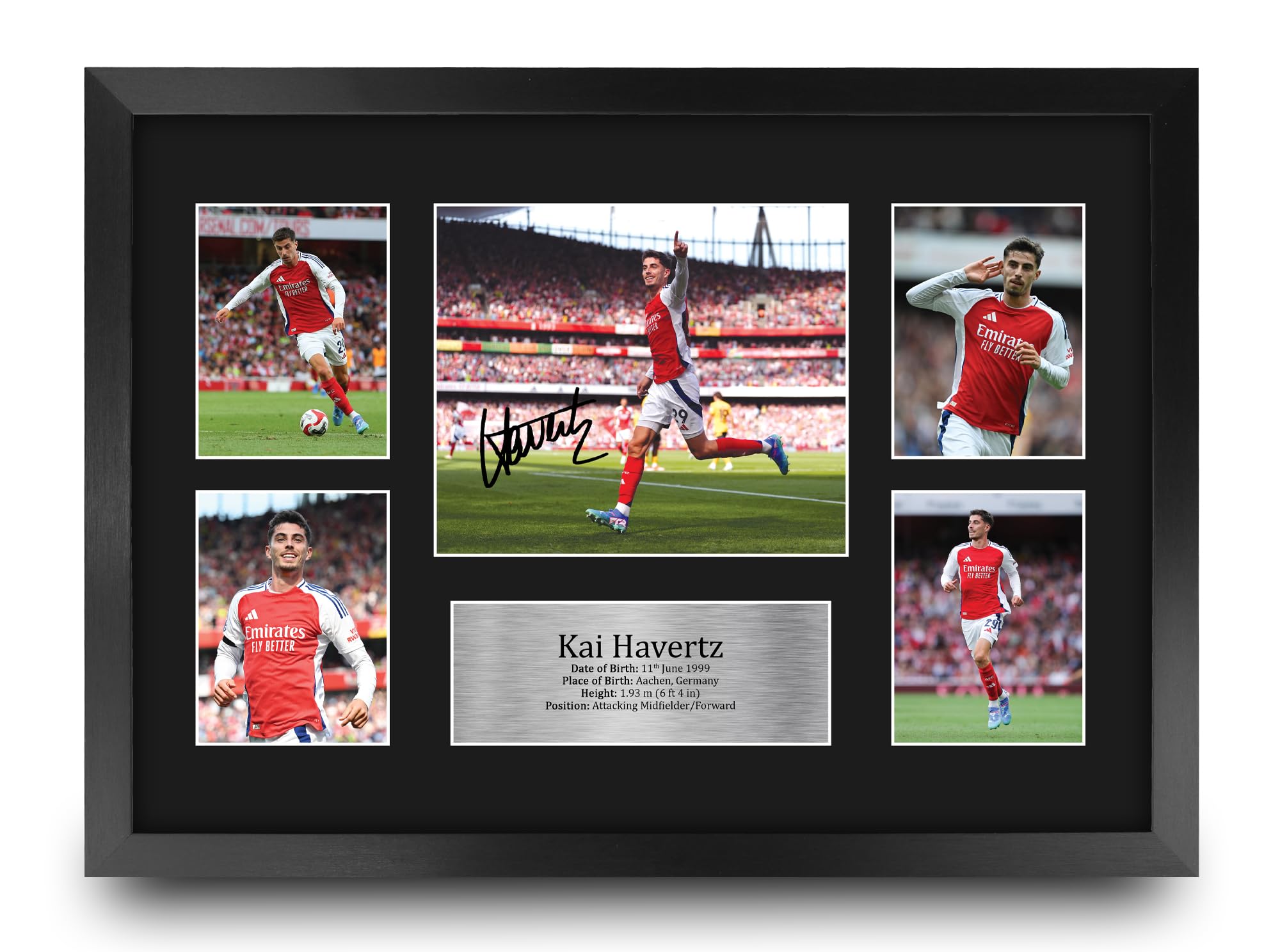 HWC Trading Kai Havertz Arsenal Printed Memorabilia Signed Autograph Photograph Display for Football Fans and Supporters - A3 Framed