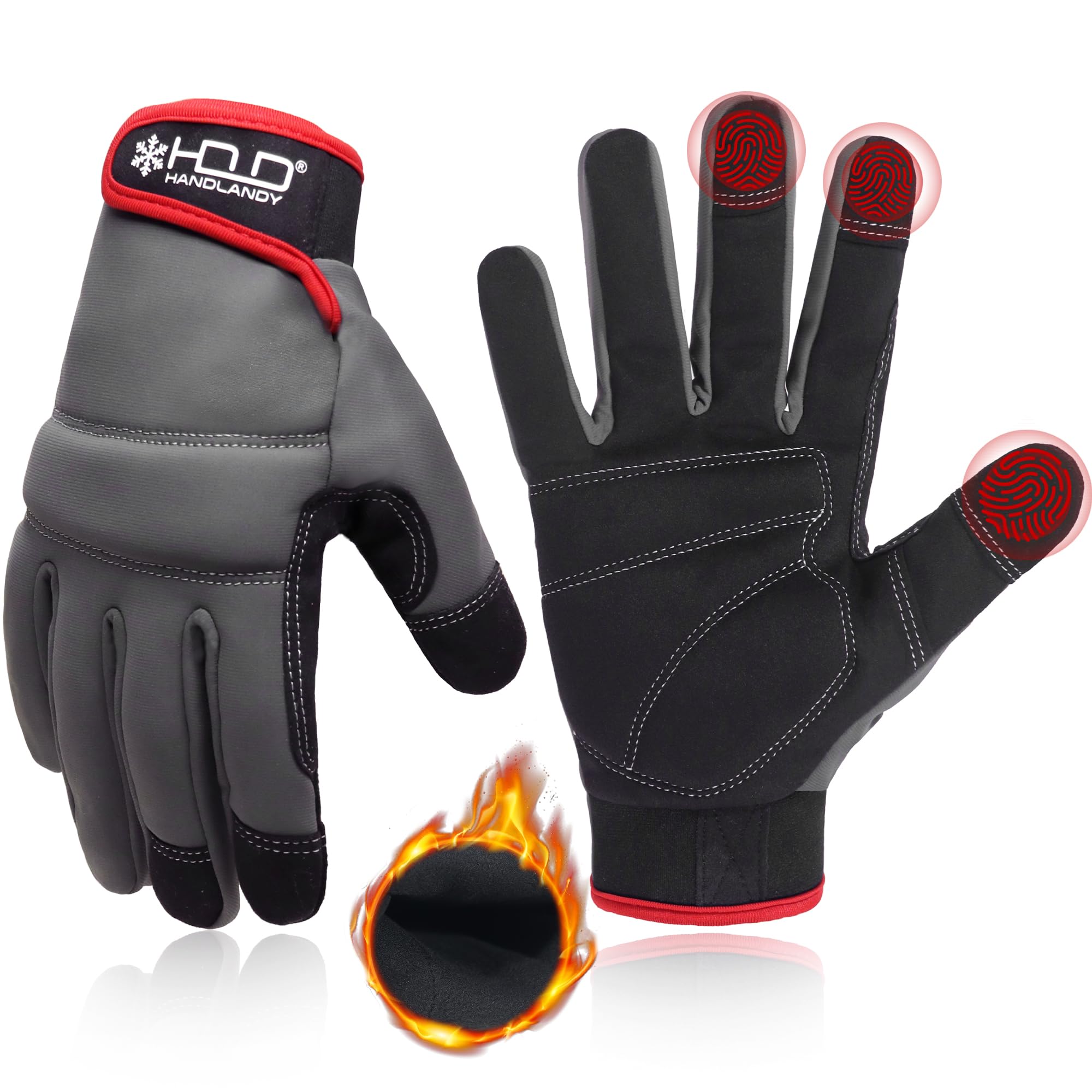 HANDLANDY Winter Work Gloves for Men