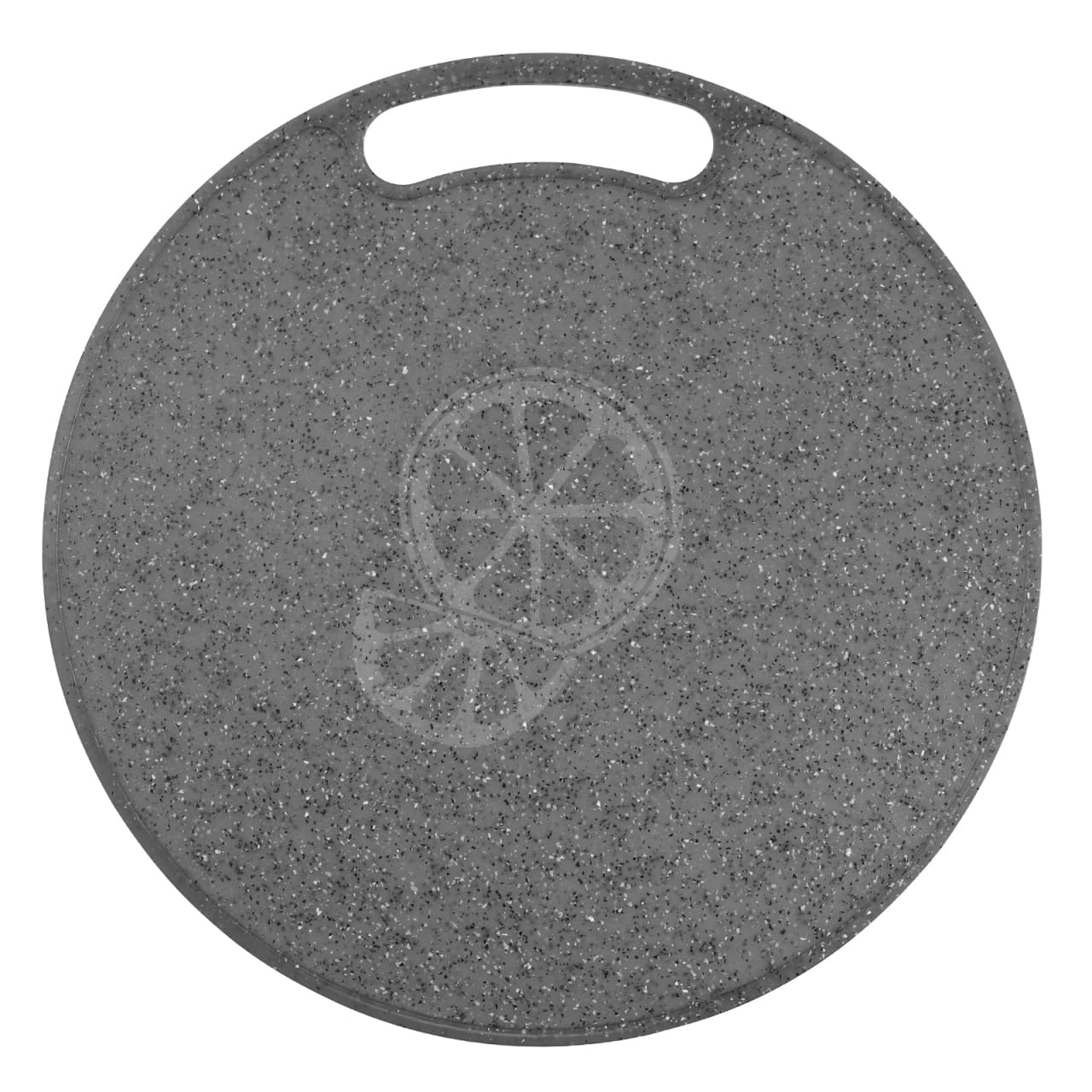 Cabilock Kitchen Cutting Board, Round Plastic Chopping Board, Hangable Fruit Vegetables Cutting Block with Handles for Kitchens Home Restaurant Pub 31x0.5cm