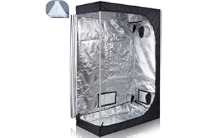 CDMALL 48''x24''x60 High Reflective Grow Tent Indoor Grow Room for Planting Fruit Flower Veg with Removable Water-Proof Floor Tray