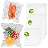 60PCS ATOSUN Vacuum Sealer Bags for Food, upgraded Air Valve, BPA -Free Vacuum Sealing Food Storage Bags, Reusable Sous Vide Vacuum Zipper Bags (10 large+30 middle+20 small size)