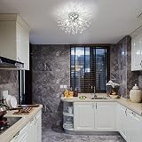 Rayofly Modern Crystal Ceiling Light Fireworks 6 G9 LED Chrome view 8