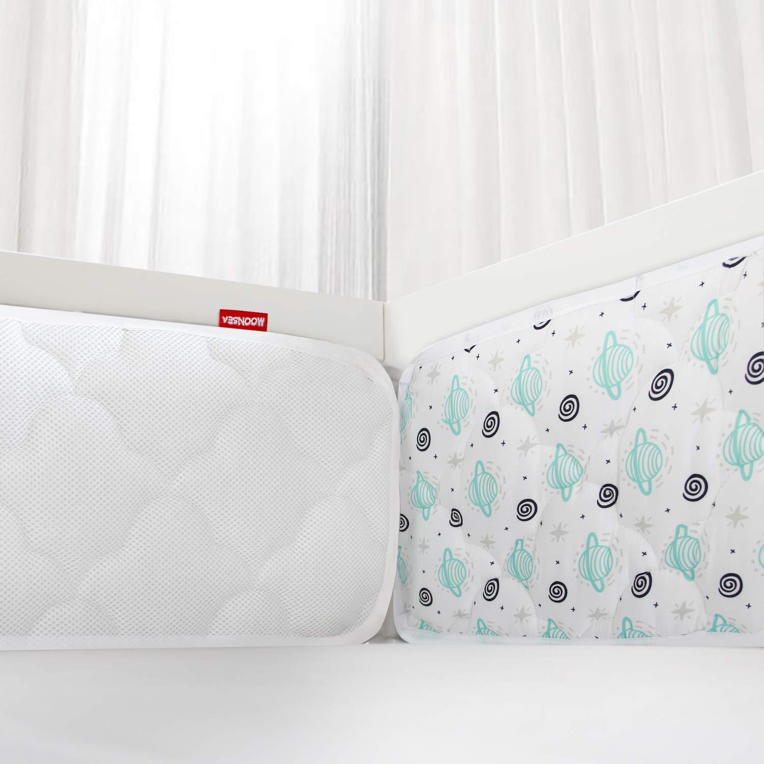 Baby Pads Breathable for Standard Safe and Washable Thick Padded 3D Mesh Pads Liners for Boys or Girls with Cute Planet Print, 4 Piece Pads Set : Baby