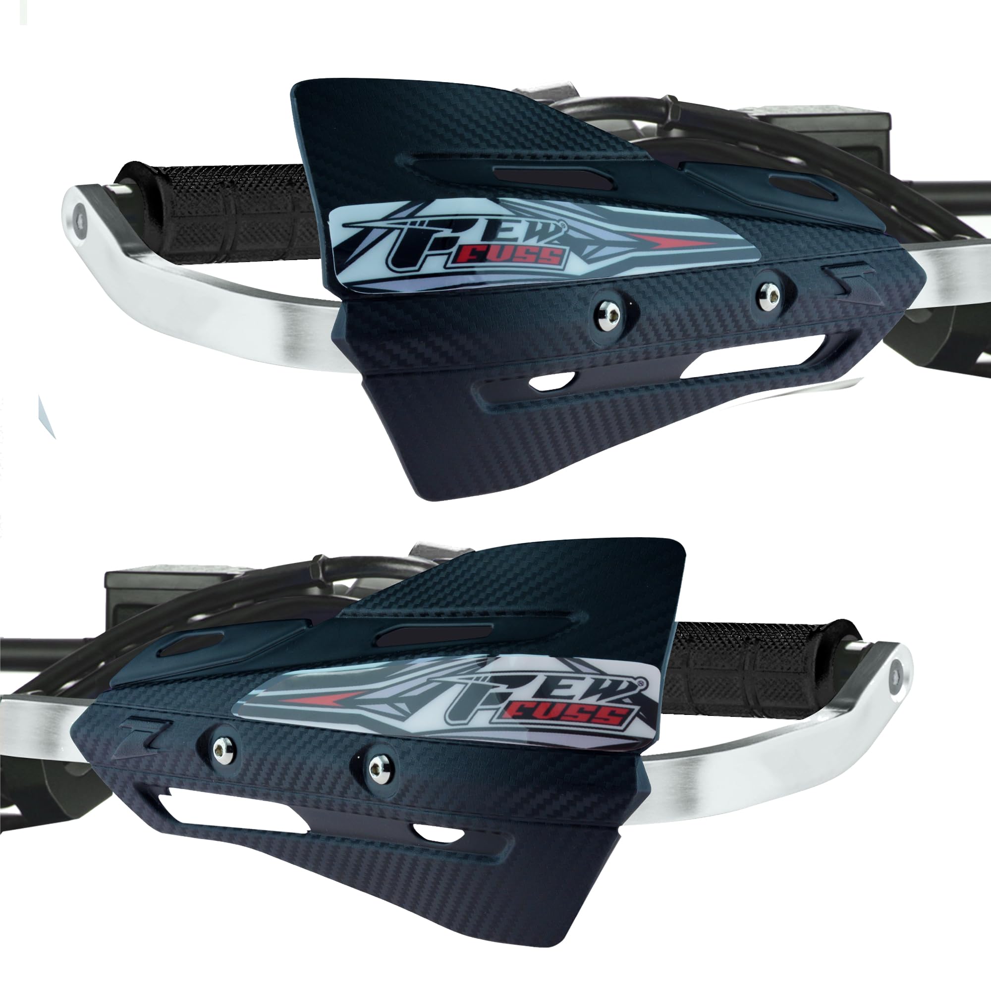 Photo 1 of Fewfuss Dirt Bike Hand Guards with Grips, Univeral Dirtbike Motorcycle Handguards 7/8'' and 1 1/8'', MX Motocross Supermoto Racing ATV Handguards 22mm 28mm (Black)