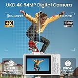 SOPPY 5K Digital Camera WiFi 75MP Vlogging 18X Zoom 3" Flip Screen Kids Beginner view 2