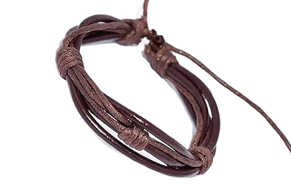 Amazon Com Chillvery Mens Vintage Leather Brown Wristband Wrap
