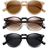 YMRFW Retro Small Round Polarized Sunglasses for Women Vintage Style Circle Sun Glasses UV Protection