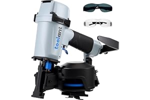 toolant Roofing Nailer, Pneumatic Roofing Nail Gun for 3/4" to 1-3/4" Nails, 120 Coil Capacity, 70-120 PSI, 15 Degree, Heavy 