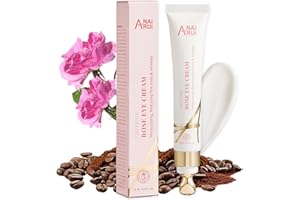 ANAI RUI Rose Caffeine Eye Cream for Dark Circles, Anti-Aging Eye Cream with Retinol, Collagen, Hydrating, Firming, Under Eye Serum for Puffiness Bags, Reduce Wrinkles and Fine Lines Daily 0.5 FL OZ