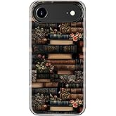 LUMARKE for iPhone Air Case Cute - Wireless Charging Compatible - Dual-Layer Soft Silicone + Hard Shell - Trendy Floral Design - Matte Finish Phone Cover for iPhone 17 Air - Blooms Shelves