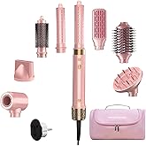 Mythsight Dual Voltage StyleVibe 8-in-1 Air Styler, Hair Dryer & Blow Dryer Brush with Travel Case - Auto Wrap Curls (L/R), Fast Drying, Thermal Brush for Blowouts & Frizz-Free Volume, No Heat Damage