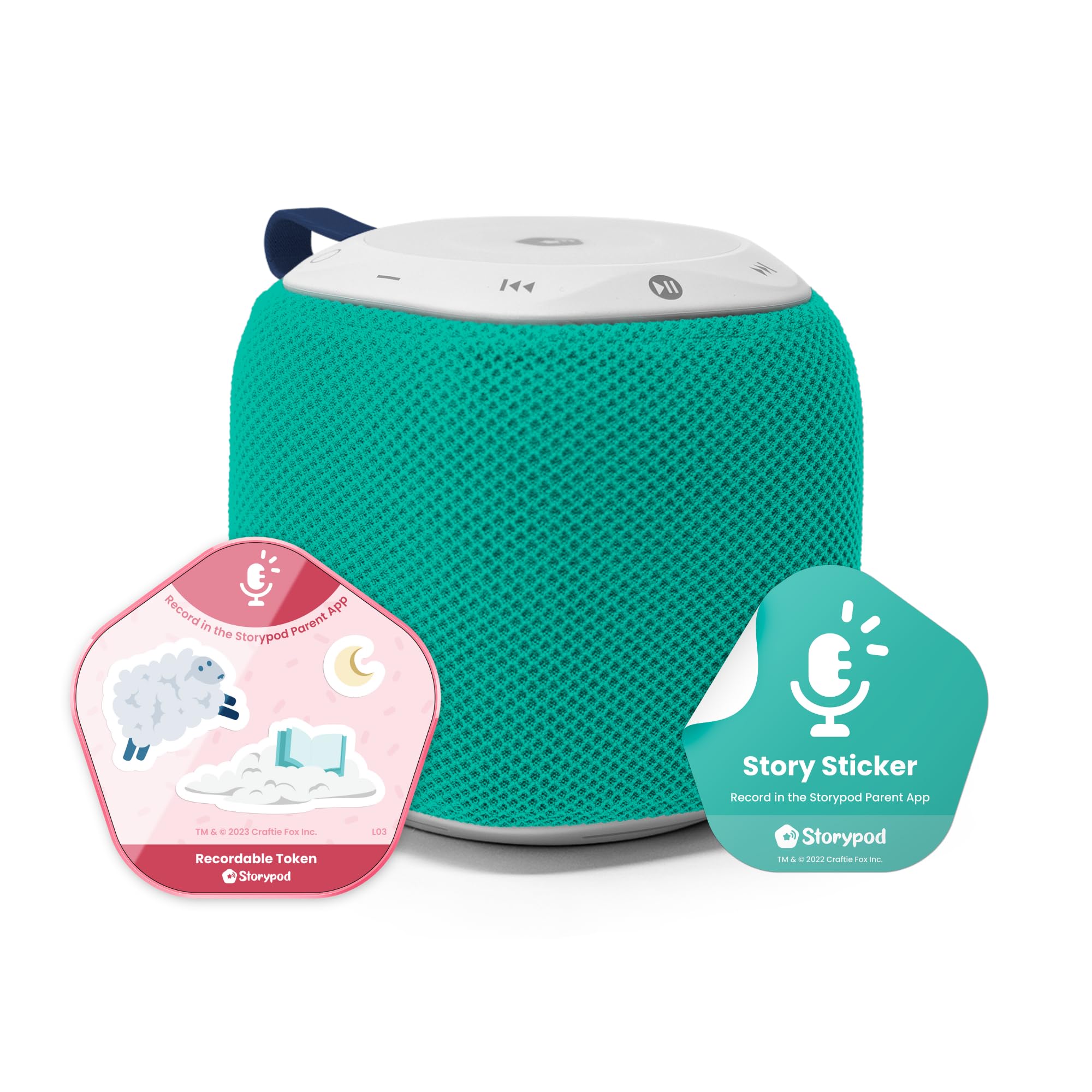 Storypod Learning-First Audio Play System Starter Set Plus Interchangeable Teal Sleeve Interactive Educational Toy & Storyteller Boys & Girls Young Kids Toddlers & Preschoolers (Teal)