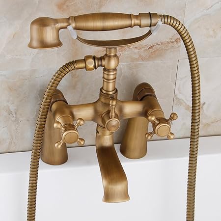 All Copper Bathtub Faucet Sitting Continental Antique Shower Bath