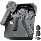Mini Mic Pro (Latest Model &ndash; #1 Microphone for iPhone &amp; Android, Wireless Mini Microphone, Clear Voice, Noise Cancelling, Lavalier Mic for TikTok, YouTube &amp; Interviews (with Charging Case)