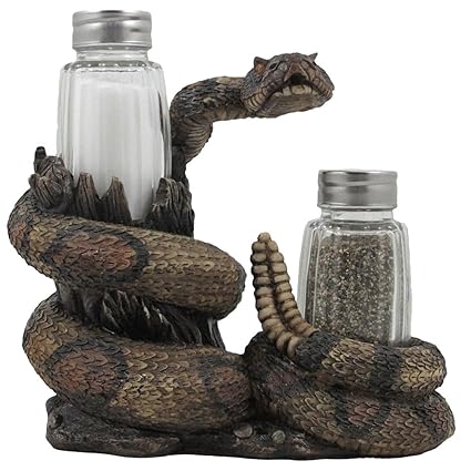 Buy Southwest Rattlesnake Salt And Pepper Shaker Set With Holder