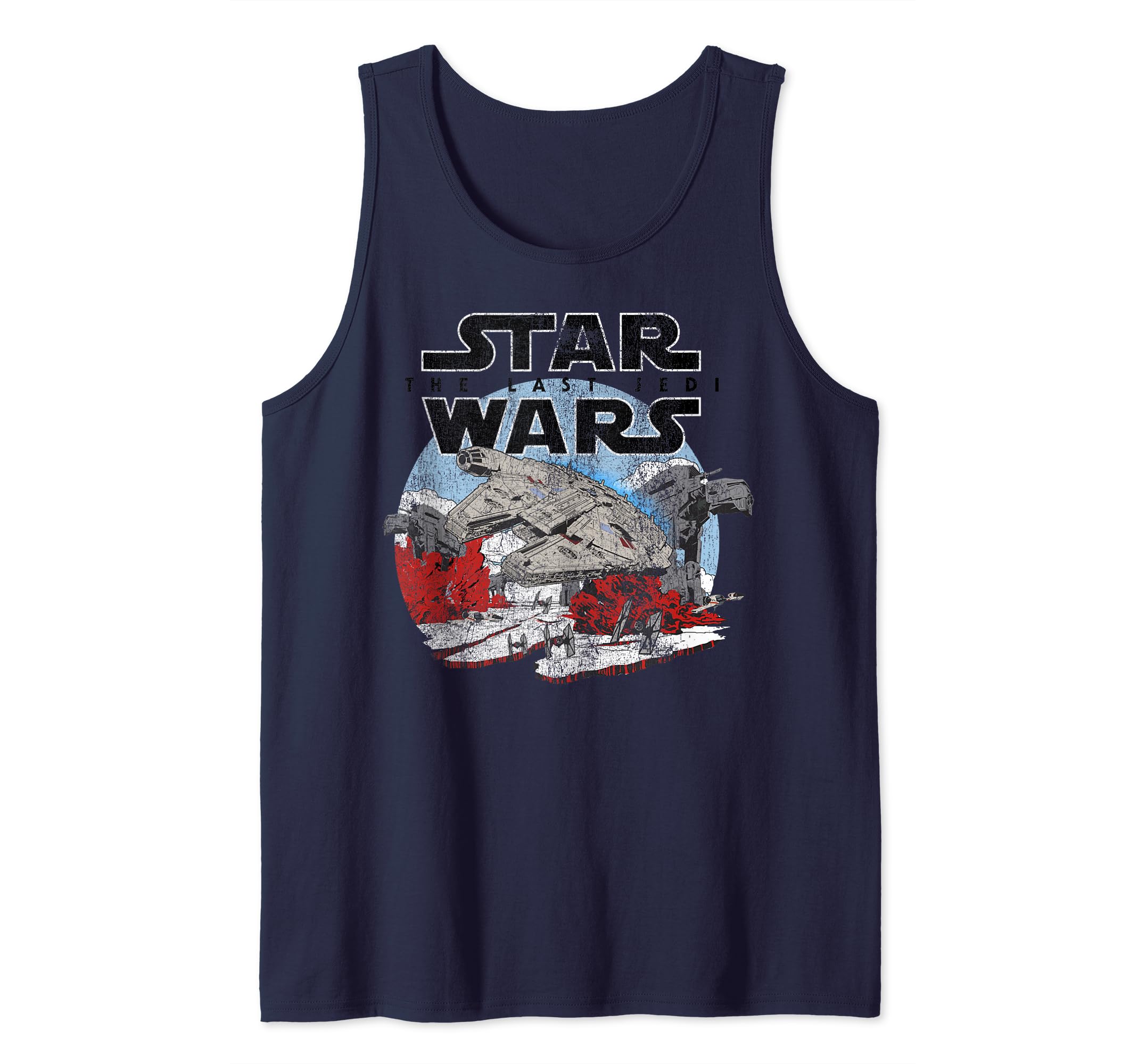 Star Wars Last Jedi Falcon Battle Vintage Tank Top