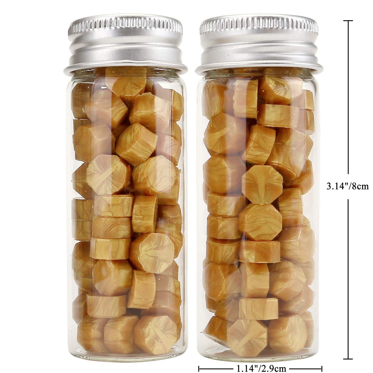 Gold Wax Seal Beads, Yoption 150 Pieces Octagon Sealing Wax Beads with