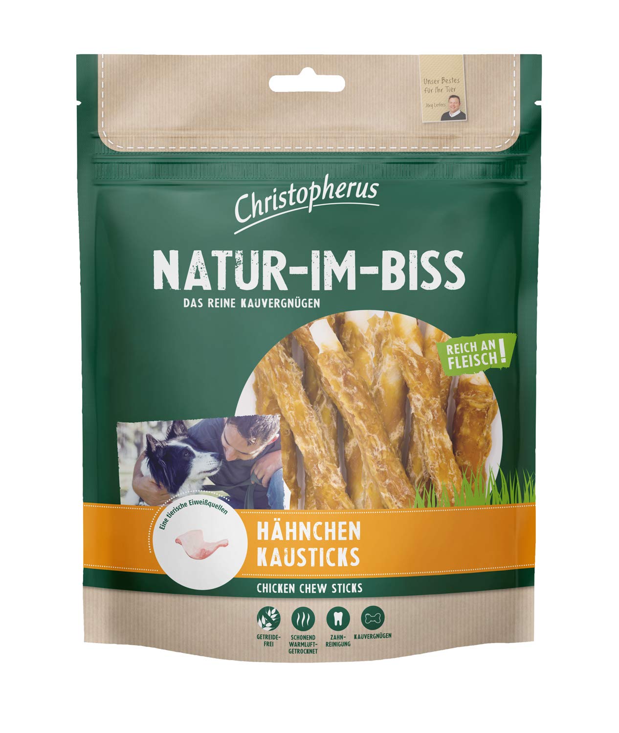 Christopherus Chicken Dog Chew Sticks, Dog Chew, 318 g