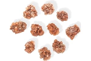 JIC Gem 10 pcs Beautiful Natural Aragonite Crystal Cluster Healing Crystal Quartz Cluster Irregular Home Decoration Specimen Figurine（3-4cm