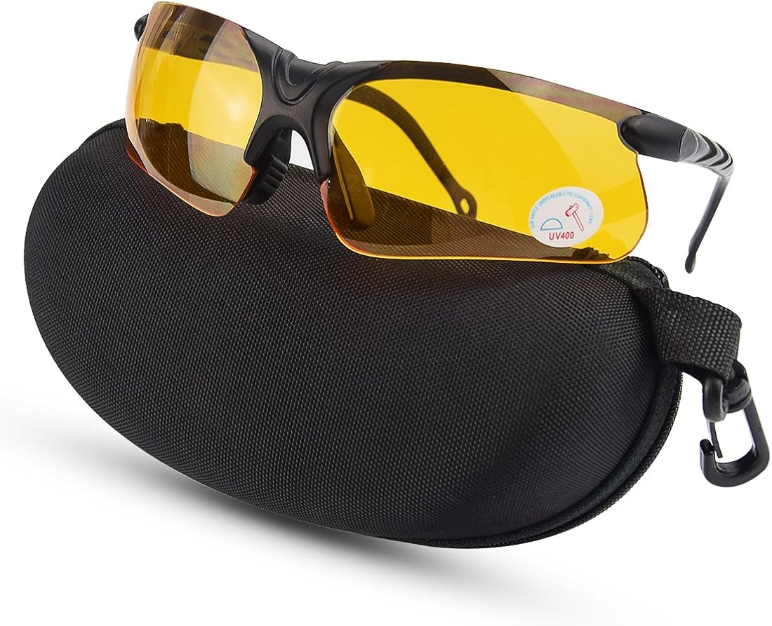 XAegis Shooting Glasses with Case Anti Fog Hunting Safety Glasses for Men Women : Clothing