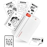 ORGBRO Sticker Printer Machine, X3 Mini Printer Print Pods Portable Thermal Inkless Sticker Maker, 2-3 Inch 300 DPI Bluetooth Pocket Printers for Smartphones, Notes, Journal, Photos, DIY, Kids Gift