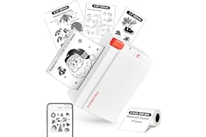 ORGBRO Sticker Printer Machine, X3 Mini Printer Print Pods Portable Thermal Inkless Sticker Maker, 2-3 Inch 300 DPI Bluetooth Pocket Printers for Smartphones, Notes, Journal, Photos, DIY, Kids Gift