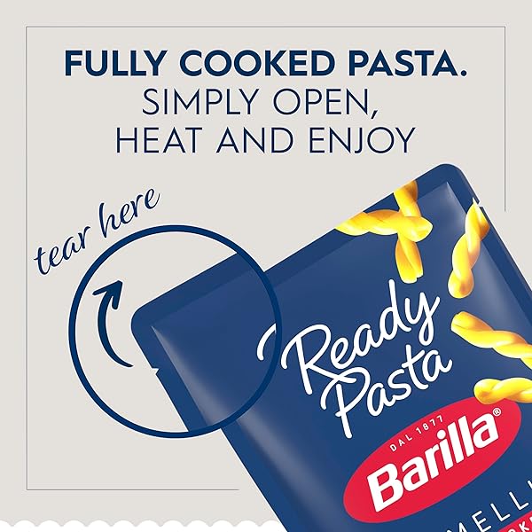 BARILLA READY PASTA, FULLY COOKED GEMELLI PASTA, NON-GMO & KOSHER, 7 OZ