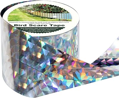 OFFO Bird Reflective Tape 50m Dual Sided Deterrent 2.5cm Garden Roof