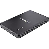 StarTech.com 4 Bay Thunderbolt 3 NVMe Enclosure, for M.2 NVMe SSD Drives, 1x DisplayPort Video/ 2X TB3 Downstream Ports, 40Gbps, 72W Power Supply, External Hard Drive Enclosure , TAA (M2E4BTB3)