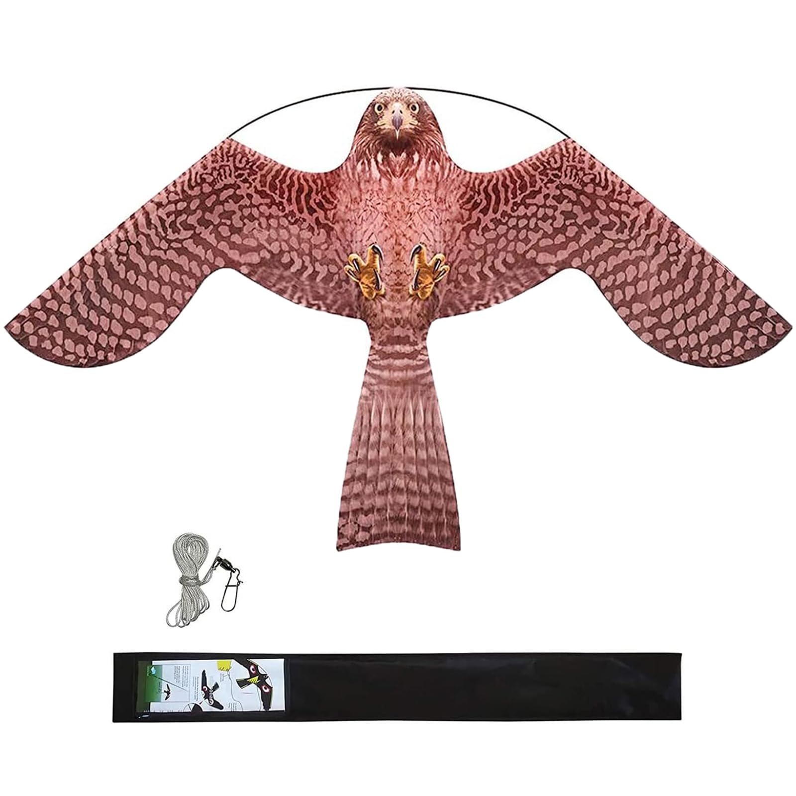 Flerigh Bird Hawk Flying Kite with Pole Crops Farm Protector Bird Scarer Flying Kite Without Pole-Style A Kite