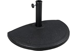 COBANA Half Round Patio Umbrella Base, Heavy-Duty Free Standing Resin Umbrella Stand, 20lb
