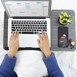 HOFLERA Laptop Desk Bed Tray with Foldable Legs Cup Slot Reading Holder view 6
